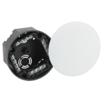 KRT-k-103-50  Распаячная коробка ЭРА KRT-k-103-50 скрытой установки черно-белая 103х50мм для твердых стен клеммник крышка IP20