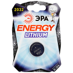 Батарейки ЭРА CR2032-1BL Lithium (40/320/46080)