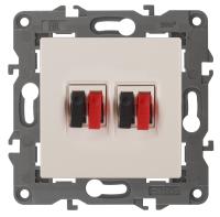 14-3112-02 ЭРА Розетка аудио двойная, IP20, Эра Elegance, сл.кость (10/100/3000)