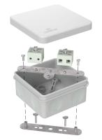 Коробка огнестойкая для о/п двухкомпонентная 60-0210-FR6.0-4 Е15-Е120 RAL7035 80х80х40 Промрукав