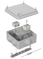 Коробка огнестойкая для о/п 40-0300-FR6.0-4-П Е15-Е120 с термопредохранителем RAL7035 100х100х50 (14 шт/кор) Промрукав