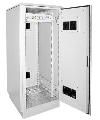 ITK Шкаф уличный напольный 19 LINEA O 24U 720x860мм IP55 металлическая дверь серый
