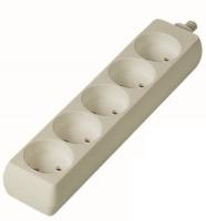 Розеточная колодка GSB-16-5-IP20, 16А, 5 мест, без заземления, без выключателя, IP20