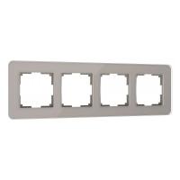W0042417/ Рамка на 4 поста Elite (дымчатый  стекло)