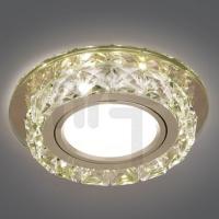 BL043 Светильник Gauss Backlight Кругл. Шампань/Кристалл/Хром  Gu5.3  LED 2700K 1/40