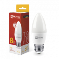 Лампа сд LED-СВЕЧА-VC 8Вт 230В Е27 3000К 760Лм IN HOME