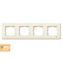 90960213 Рамка 4х горизонт. крем VIKO KARRE