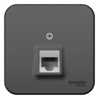 BLANCA О/У РОЗЕТКА компьютерная RJ45, кат.5E, ИЗОЛ.ПЛ.,АНТРАЦИТ