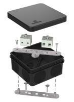 Коробка огнестойкая для о/п двухкомпонентная 60-0210-FR6.0-4 Е15-Е120 RAL9005 80х80х40 (44 шт/кор) Промрукав