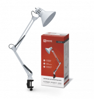 Светильник наст п/лампу на струбцине СНС 13Б 60Вт E27 230В БЕЛЫЙ IN HOME