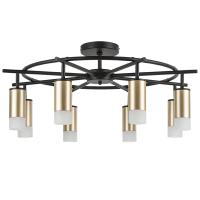 LR7184081 Люстра RULLO 8х50W GU10 ЧЕРНЫЙ/ЗОЛОТО (571718+214440-8+202431-8)