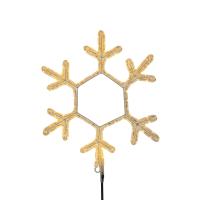 Фигура Снежинка, цвет ТЕПЛЫЙ БЕЛЫЙ, размер 30х28см