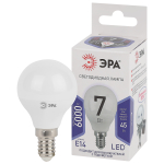 Лампочка светодиодная ЭРА STD LED P45-7W-860-E14 E14 / Е14 7Вт шар холодный дневной свет