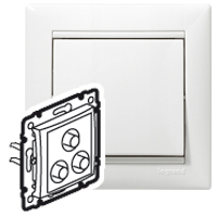 Legrand Valena Крем Розетка 3 RCA