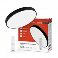 Светильник сд SCANDY SIMPLE-120RCB 120Вт 230В 3000-6500K 9600Лм 500x50мм с пультом ДУ черный IN HOME