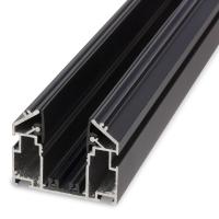 Трековый шинопровод + Закладной профиль для натяжного потолка ПВХ 2М ЧЕРНЫЙ, AM539 2M BK SMART