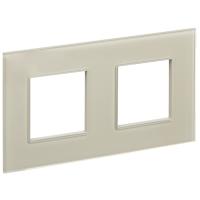 SKANDY Рамка 2-местная SK-F22B стекло беж. IEK
