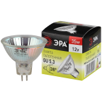 GU5.3-MR16-35W-12V-CL  Лампа галогенная ЭРА GU5.3-MR16-35W-12V-CL 35Вт софит теплый белый свет GU5.3
