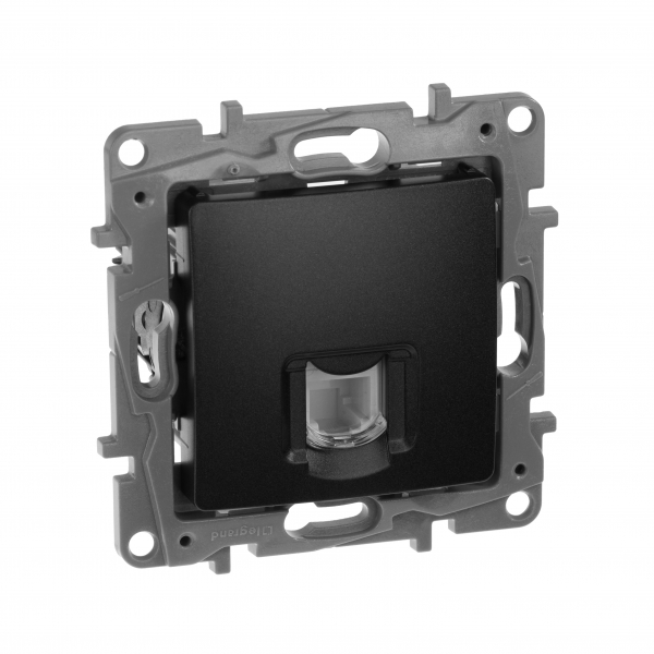 Legrand Etika Антрацит Розетка тел. (RJ11)