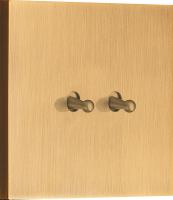 Переключатель на 2 тумблера, каплевидный, 10AX 250V, латунь, серия N96