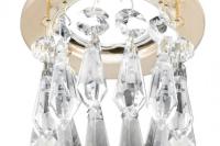 PT004 Светильник Gauss Brilliance  Кристалл/Золото  Gu5.3 1/30