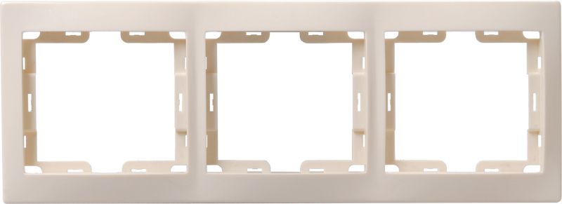 Рамка 3-местная вертикальная РВ-3-ККм КВАРТА кремовый IEK