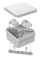 Коробка огнестойкая разветвительная для о/п двухкомпонентная 60-0210-FR6.0-4-4-Р Е15-Е60 RAL7035 80х80х40 Промрукав