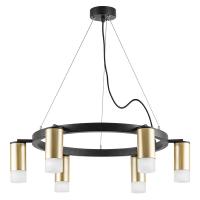 LR0164061 Люстра RULLO 6х50W GU10 ЧЕРНЫЙ/ЗОЛОТО (571016+214440-6+202431-6)
