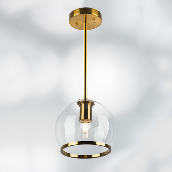 729011 Люстра SFERICO 1х40W E27 ЛАТУНЬ/ПРОЗРАЧНЫЙ