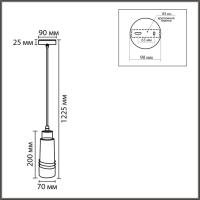 8361/1A MODERNI LN26 523 золото/черный металл/керамика Подвес E27 60W 220V LILO