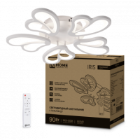Светильник сд ELEGANT IRIS 90Вт 230В 3000-6500K 7000Лм 545х557х90мм c пультом ДУ белый IN HOME