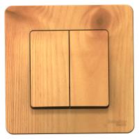 BLANCA С/У 2-клавишный ВЫКЛЮЧАТЕЛЬ (сх.5), 10А, 250В, ЯСЕНЬ