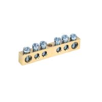 Шина "N" нулевая 8х12мм 6/1 (6 групп/крепеж по центру) (10 шт/уп) Промрукав