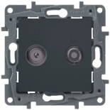 Legrand Etika Антрацит Розетка TV/SAT 2-х кабельная
