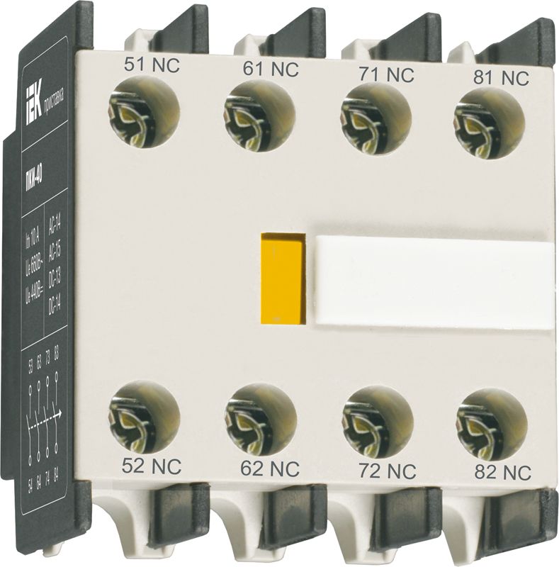 Приставка ПКИ-40 дополнительные контакты 4з IEK