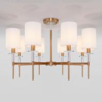 Потолочная люстра с тканевыми абажурами 60132/8 латунь