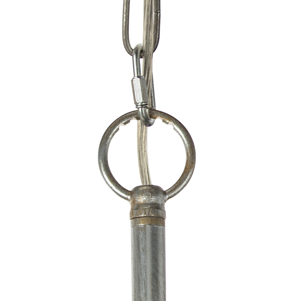 712164 Люстра AGAVE 6х40W E27 СЕРЕБРО С ПАТИНОЙ/ПРОЗРАЧНЫЙ