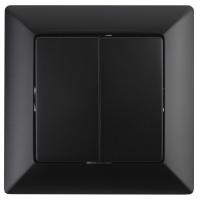 Выключатель Intro Solo 4-104-05 двухклавишный 10А-250В, IP20, СУ, антрацит