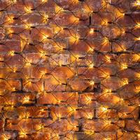 Гирлянда Сеть 1х1,5м, черный ПВХ, 160 LED Тёплый белый (шнур питания в комплекте)