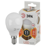 Лампочка светодиодная ЭРА STD LED P45-11W-827-E14 E14 / Е14 11Вт шар теплый белый свет