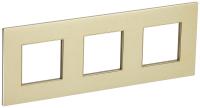 SKANDY Рамка 3-местная SK-F33Sh металл шампань IEK