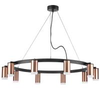 LR0203000 Люстра RULLO 10х50W GU10 ЧЕРНЫЙ/МЕДЬ (571020+214430-10+202430-10)