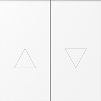 Клавиша 2-я со стрелками для жалюзи, глянцевый белый, серия S08