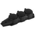 KX-3e-B-IP44  Колодка ЭРА KX-3e-B-IP44 каучуковая с заземлением 3 розетки 16A IP44 черная