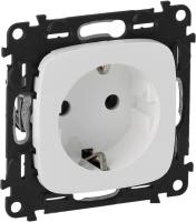 Legrand Valena ALLURE DIY Бел Розетка 1-ая с/з  безвинт.зажим