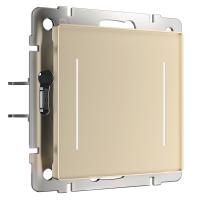 Умный сенсорный выключатель двухклавишный (шампань) W4523011