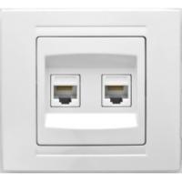 MD2911131 Розетка 2-я компьютерная (1ad.cat 5) бел.