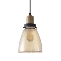 53131 Светильник Подвес h=120 cм  d=14 см  1*60Вт  Е-27  Loft Glass  амбре