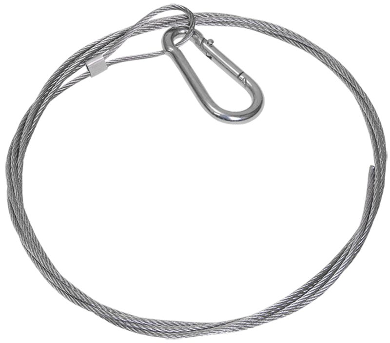 Трос стальной с карабином 1м IEK