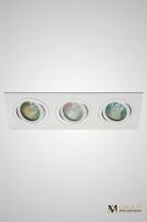Встраиваемый тройной точечный светильник AM Group AM127 WH